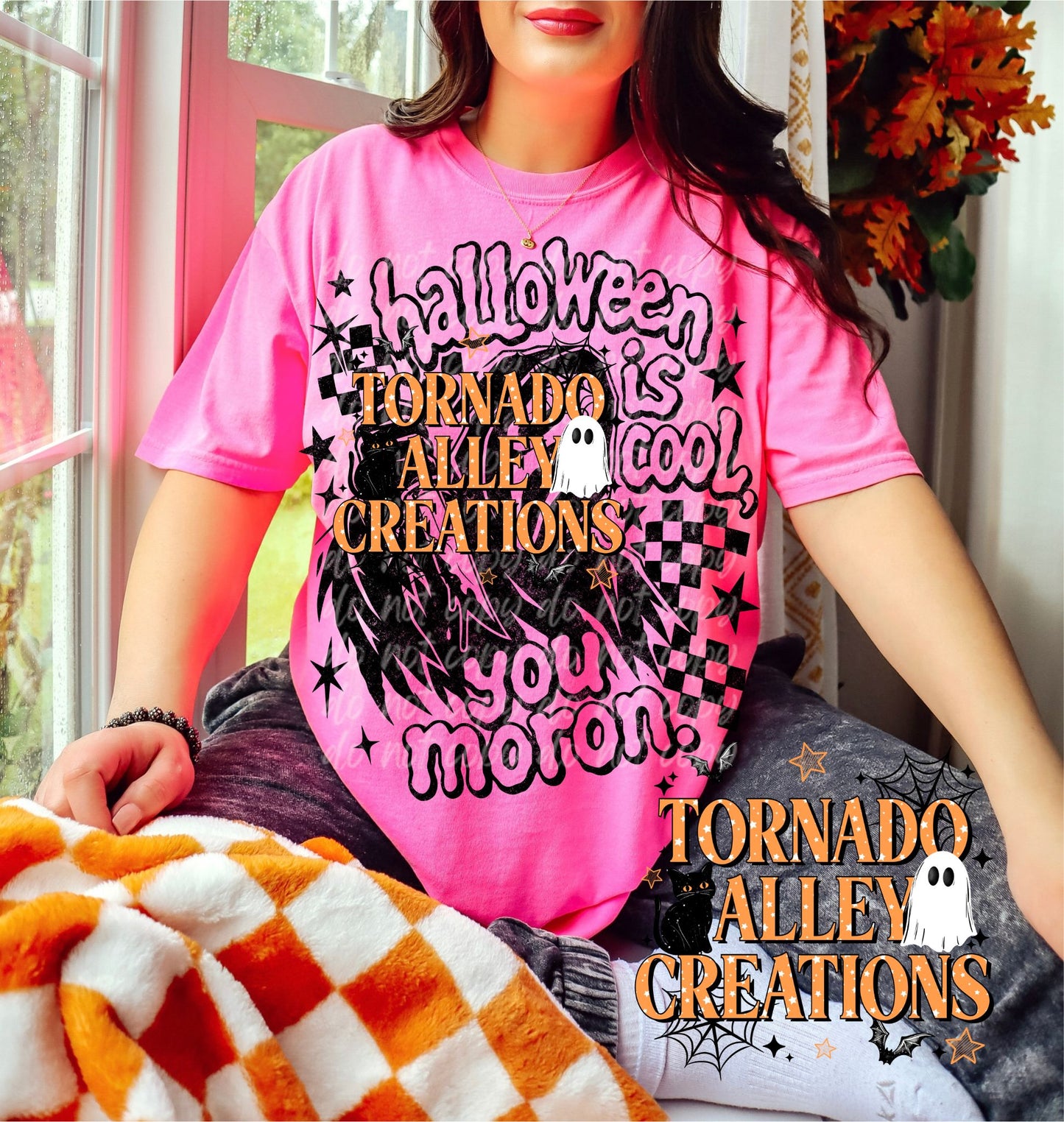 Halloween is Cool Moron Ghost Tee
