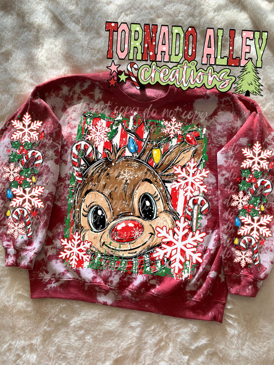 Reindeer Snowflakes Crewneck