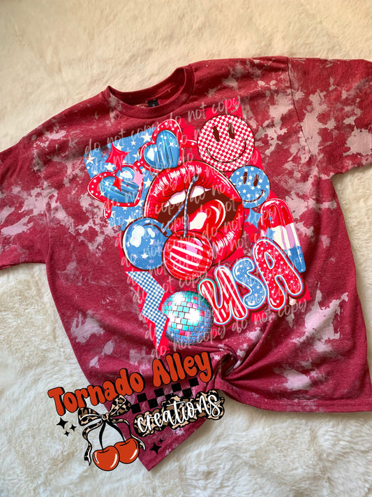 USA Bleached Tee