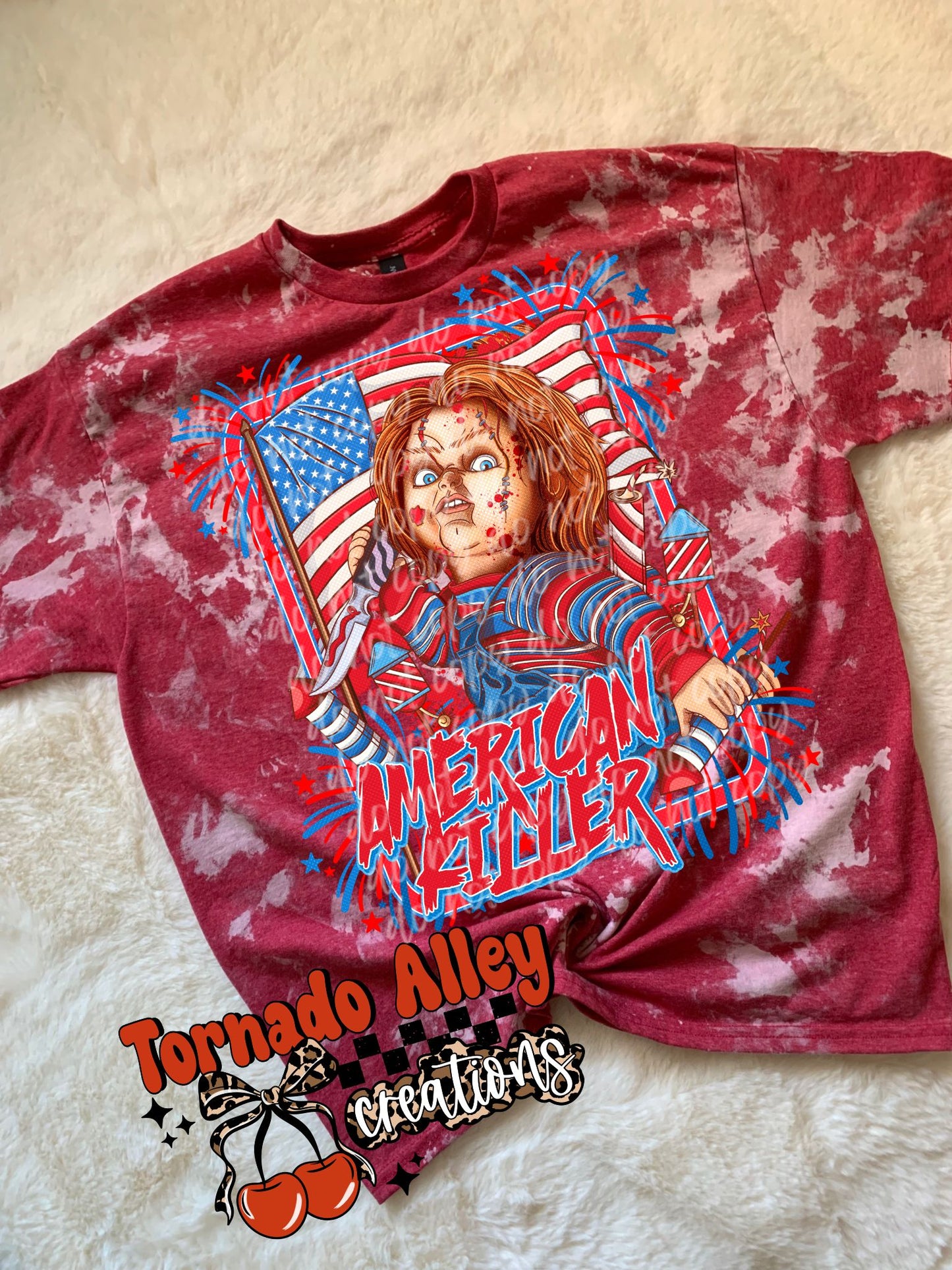 Spooky July Bleached Tee