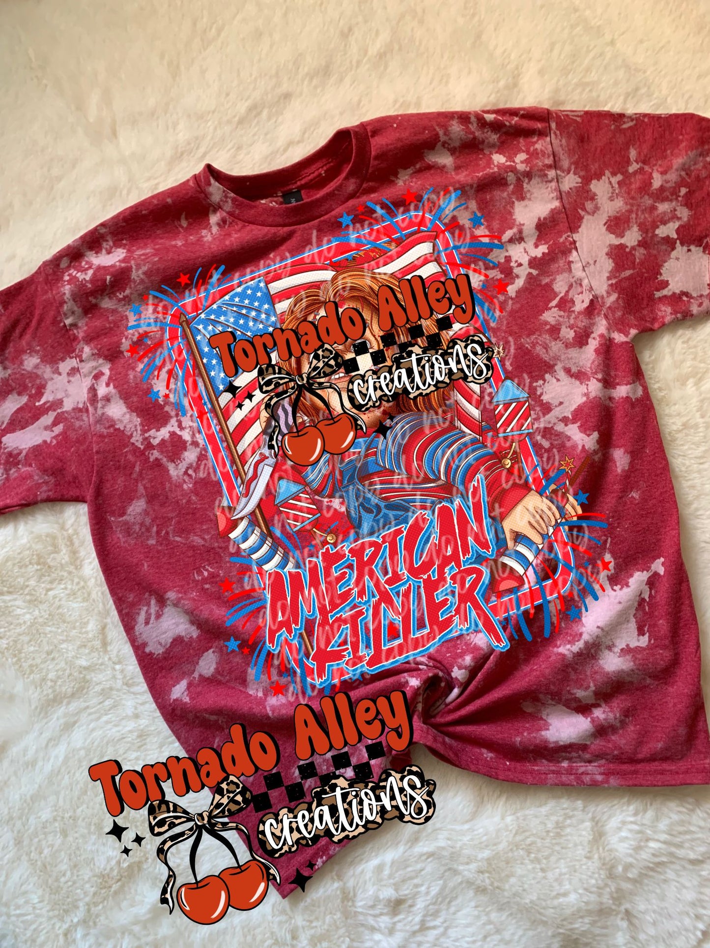 Spooky July Bleached Tee
