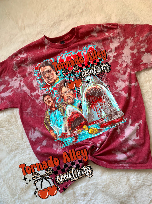 Scary Sharks Bleached Tee