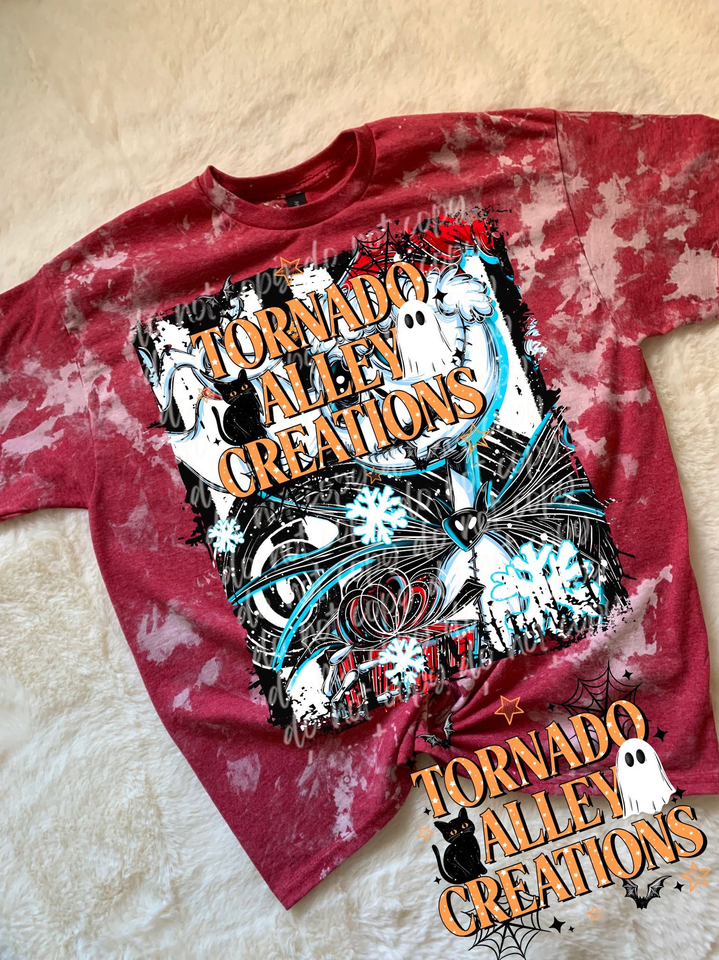 Skelly Santa Bleached Tee