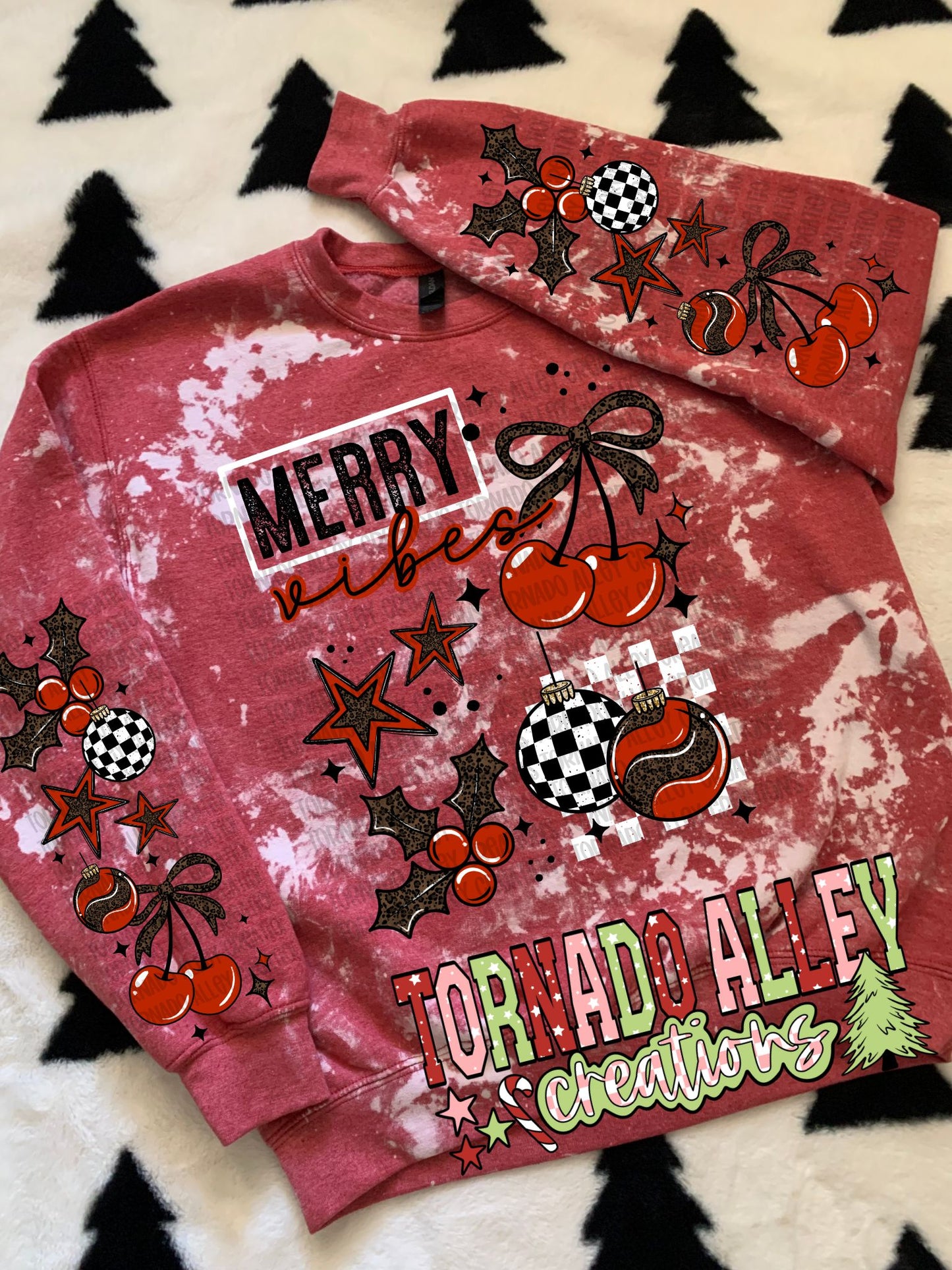Merry Vibes Cherry Crewneck