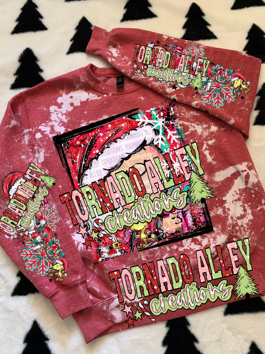 Vintage Christmas Brushstroke Crewneck