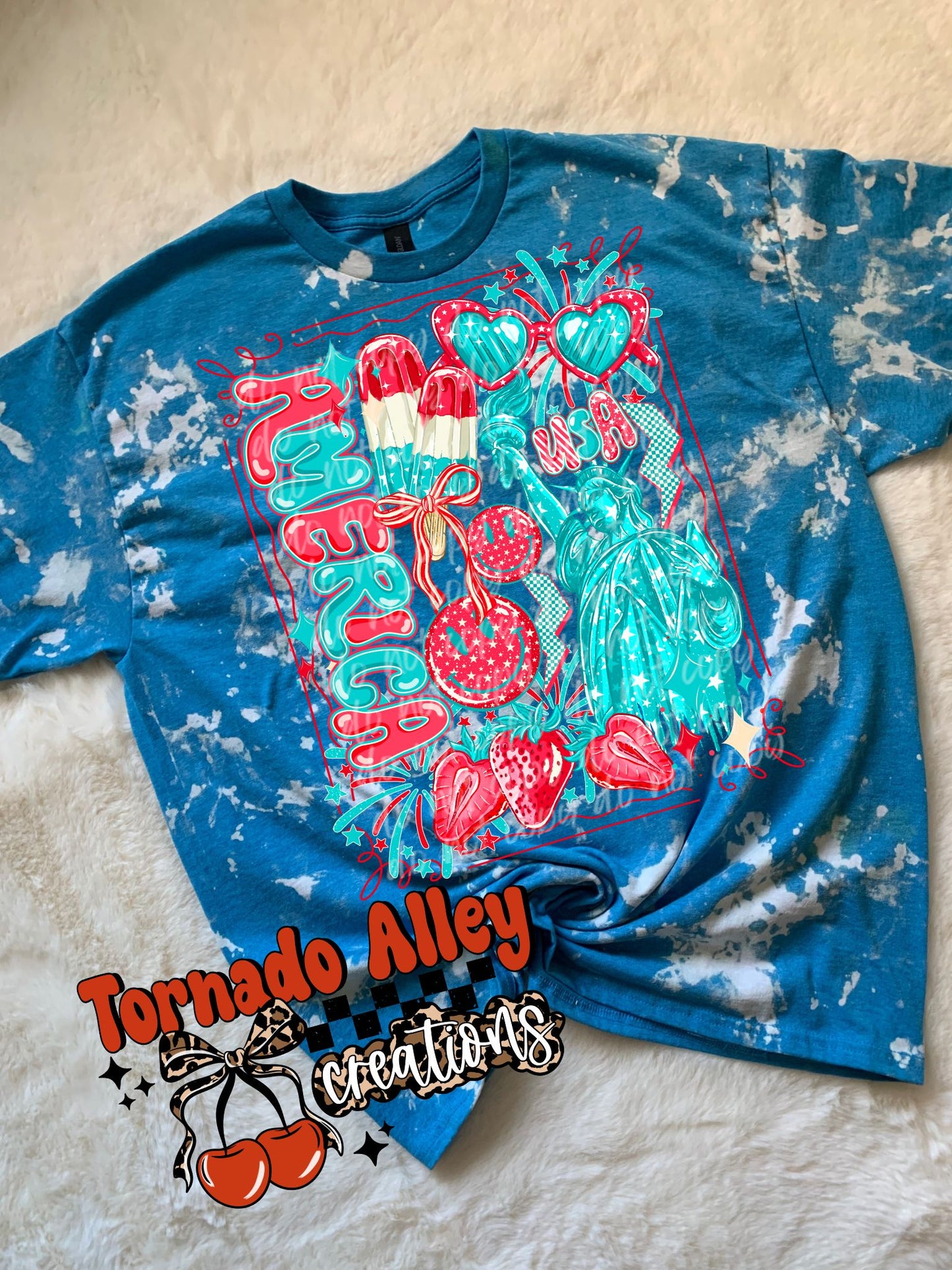 America Bleached Tee