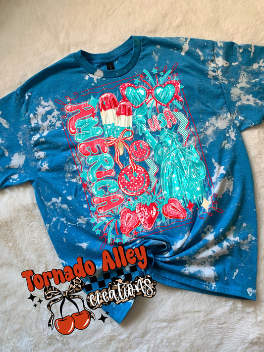 America Bleached Tee