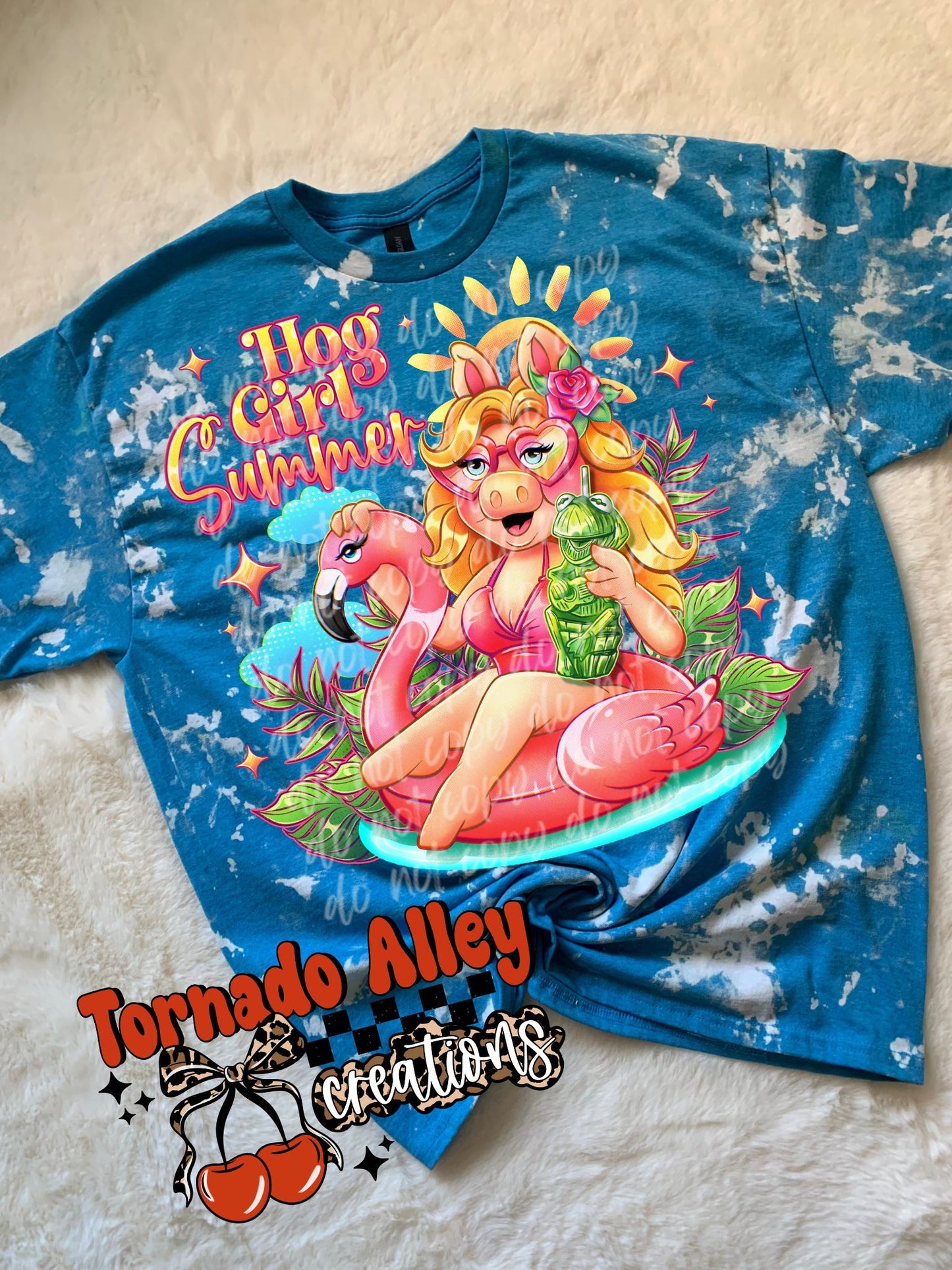 Hog Girl Summer Bleached Tee
