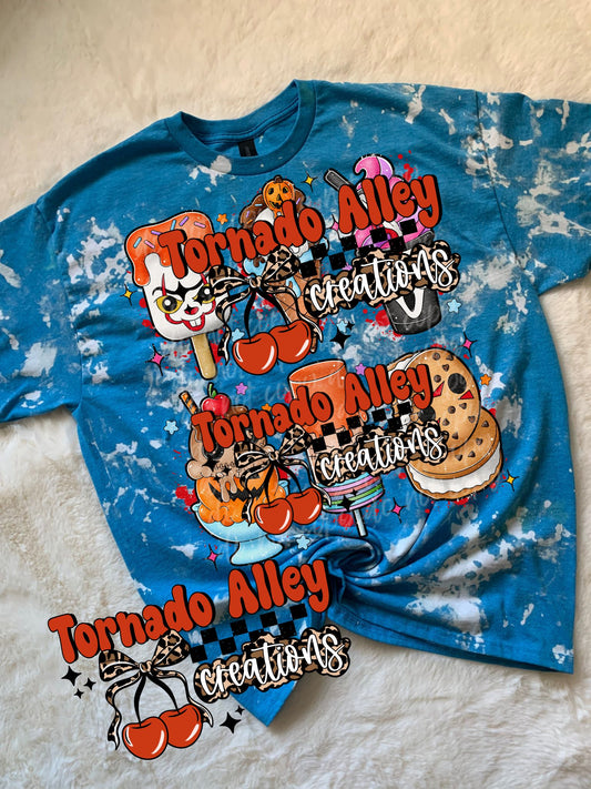 Spooky Ice Cream Bleached Tee