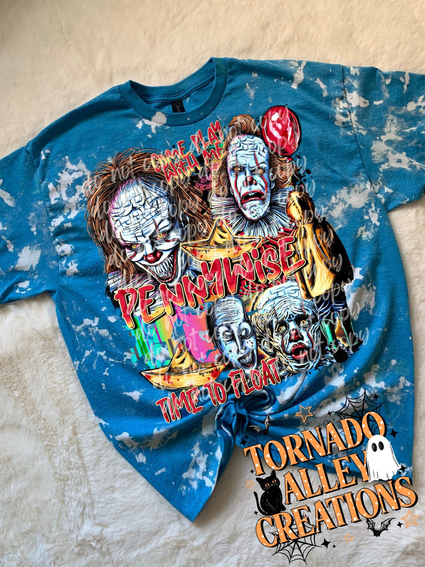 Time to Float Bleached Tee