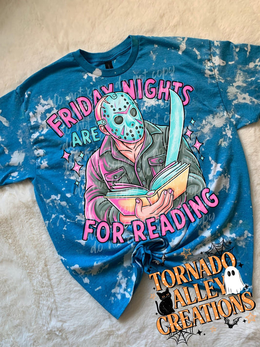 Friday Nights are for Reading Bleached Tee