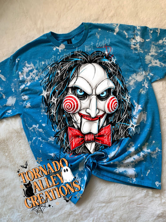 Spooky Puzzle Sketch Bleached Tee