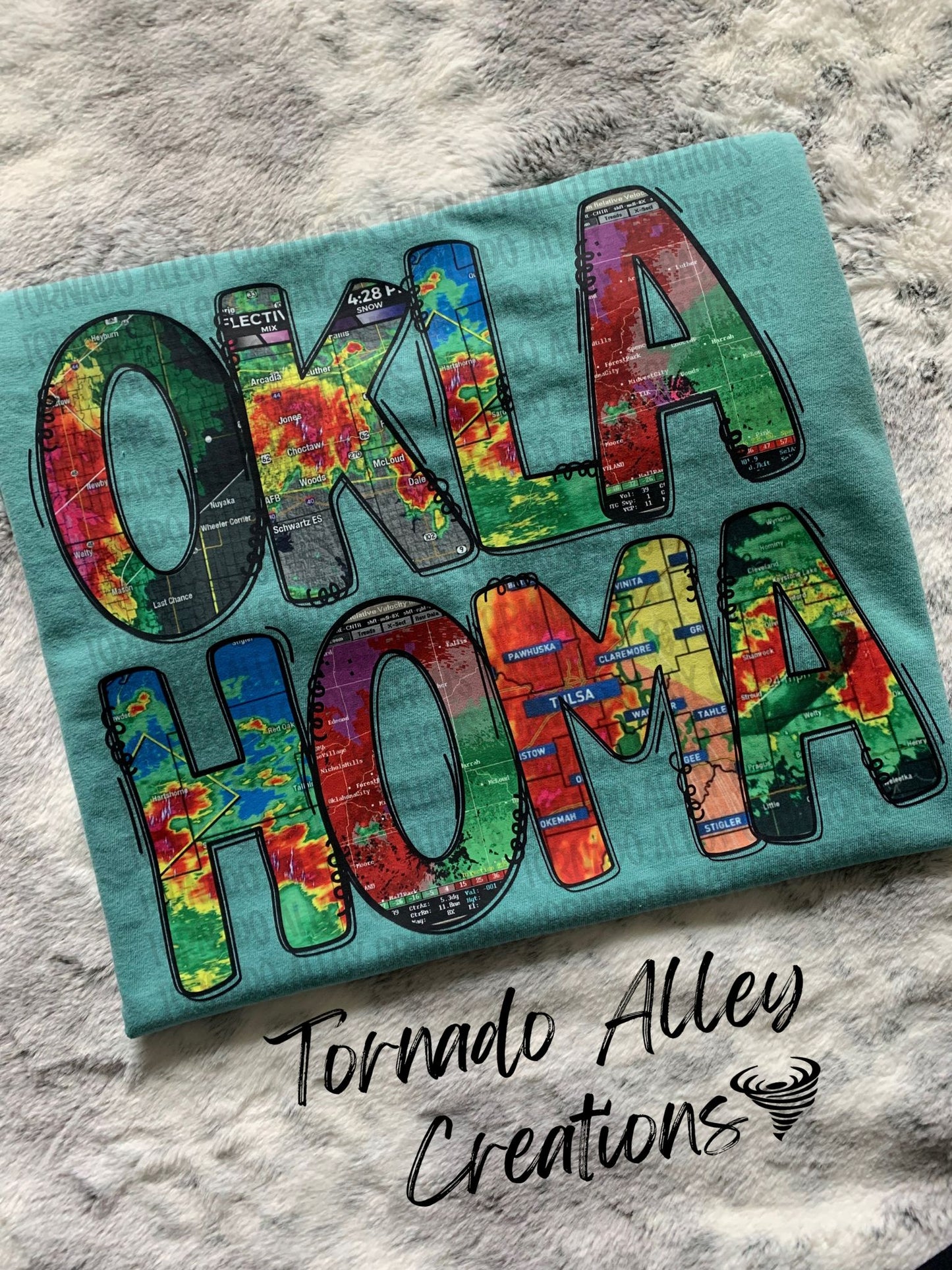 Oklahoma Storm Map Tee