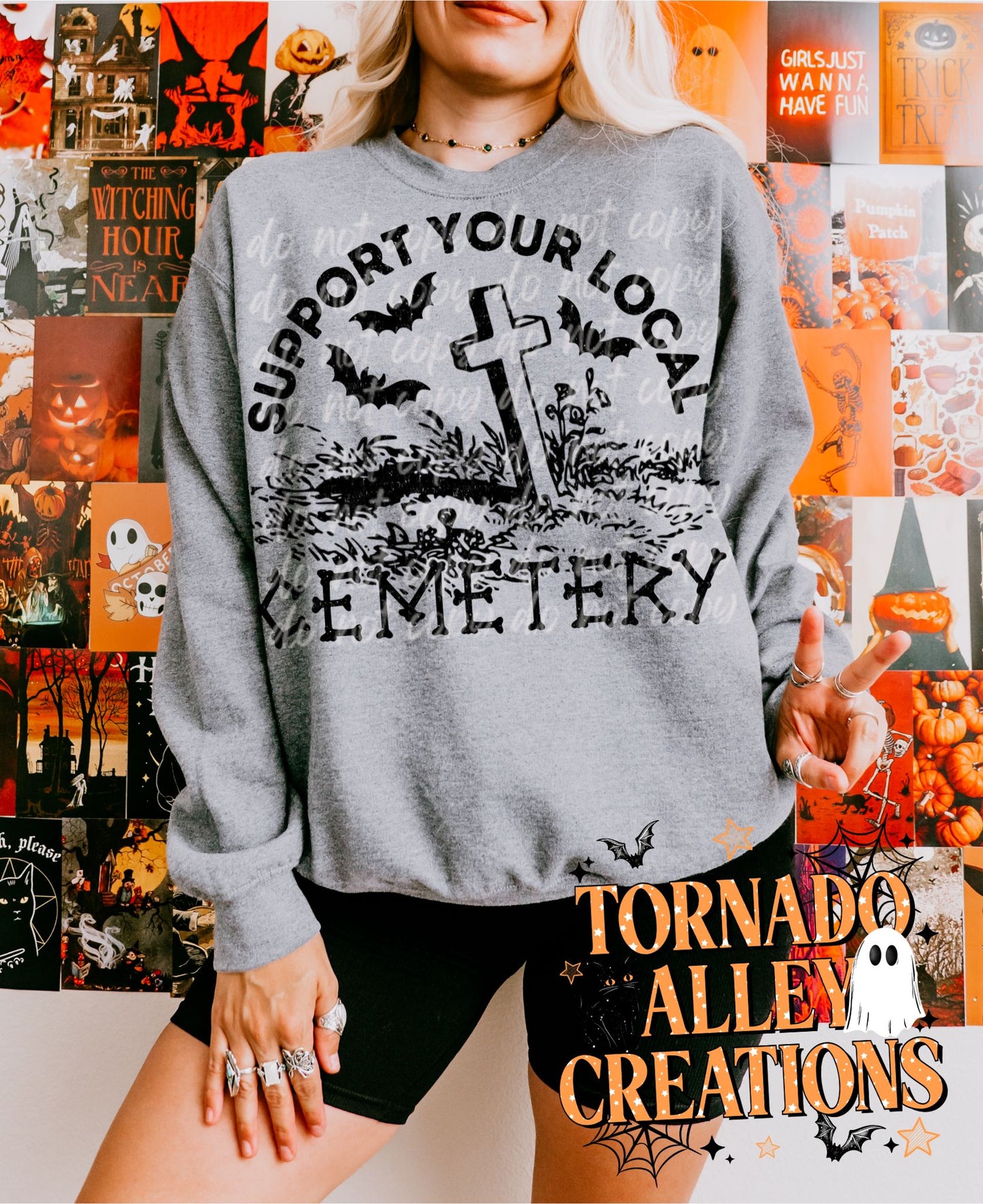 Support Your Local Cemetery Crewneck