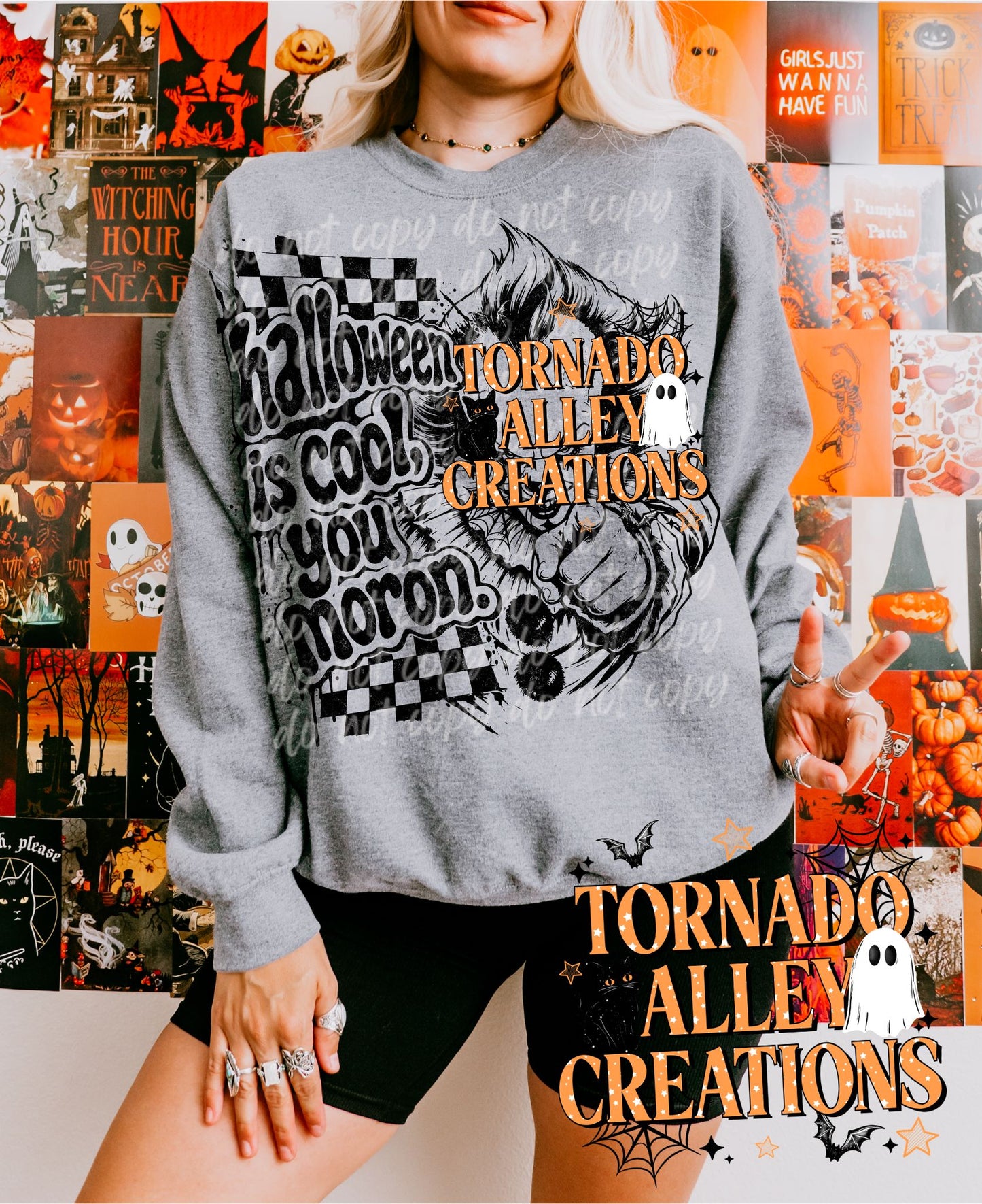 Halloween is Cool Moron Clown Crewneck