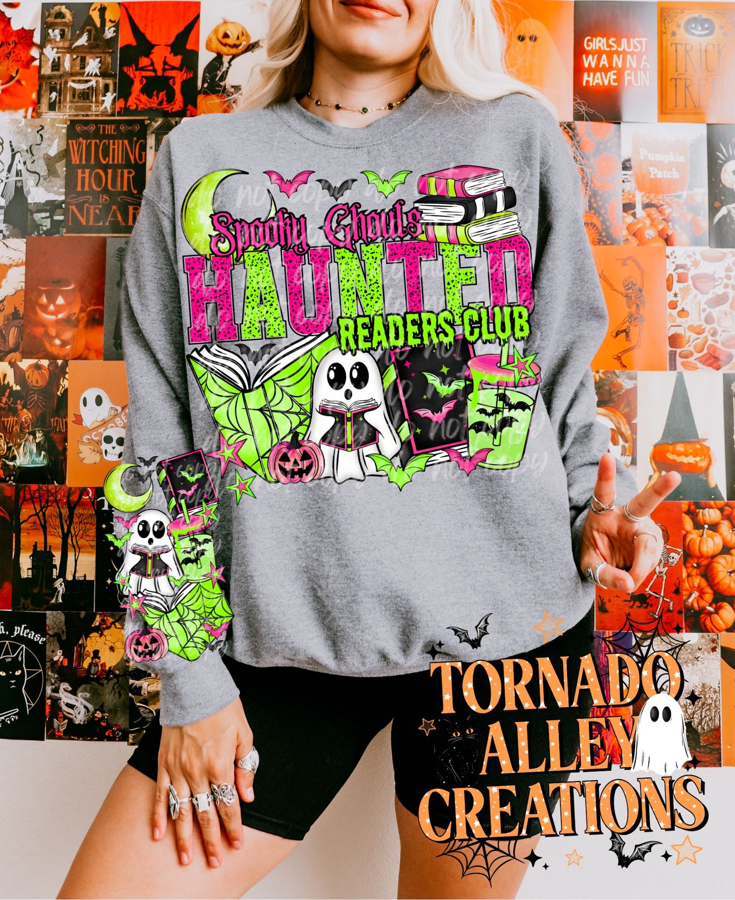 Spooky Ghouls Haunted Readers Club Crewneck