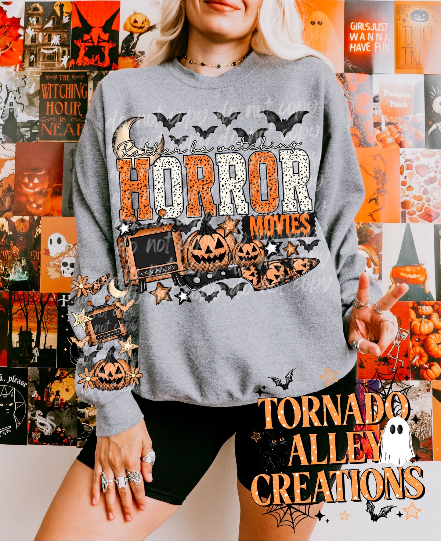Rather Be Watching Horror Movies Crewneck