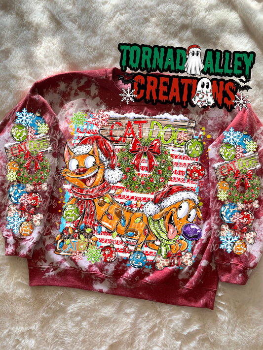 Cat Dog Holiday Crewneck