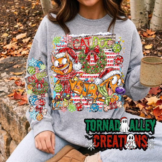 Cat Dog Holiday Crewneck