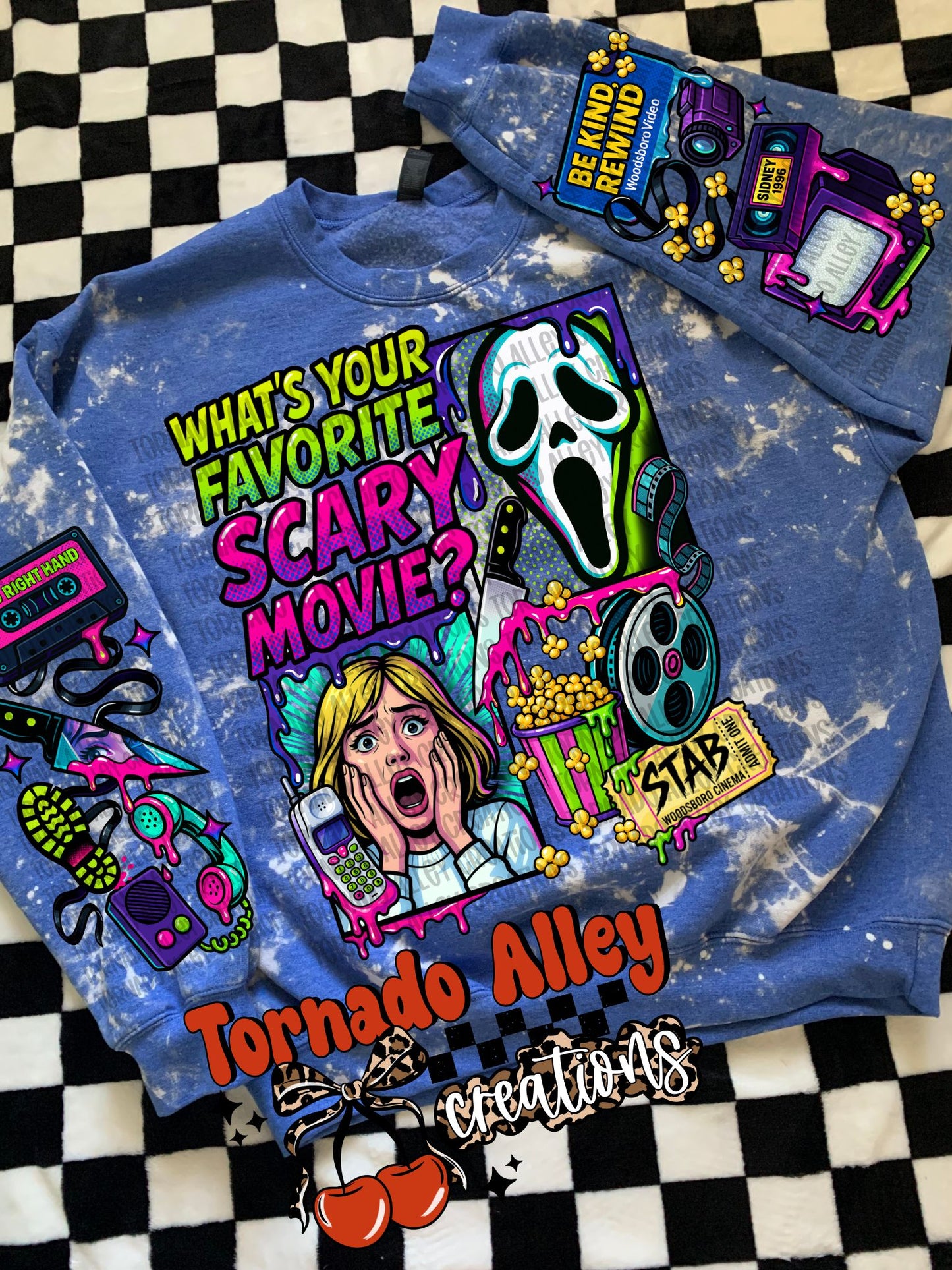 Neon Spooky Movie Crewneck