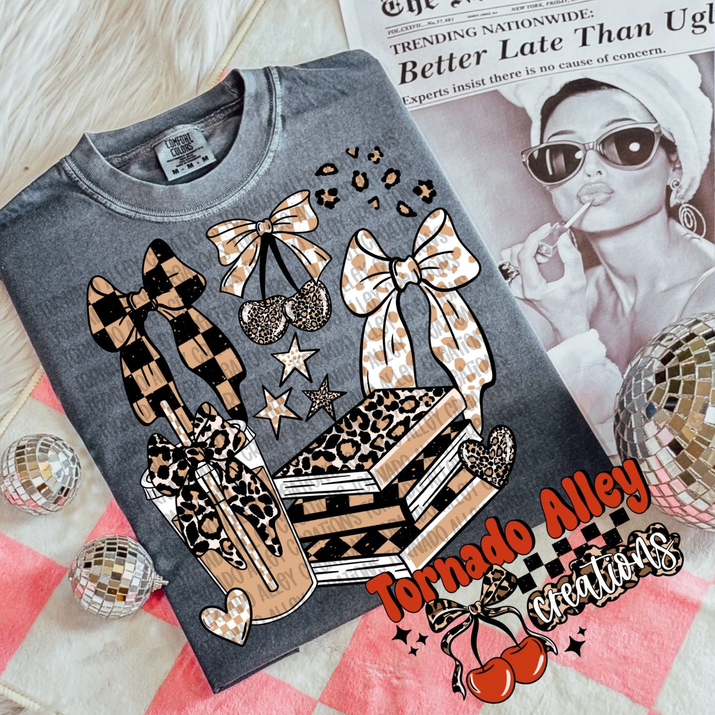 Cheetah Bookish Coffee Tee