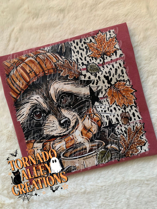 Autumn Raccoon Tee