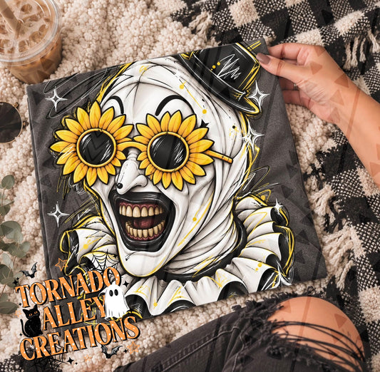 Sunflower Clown Sketch Tee
