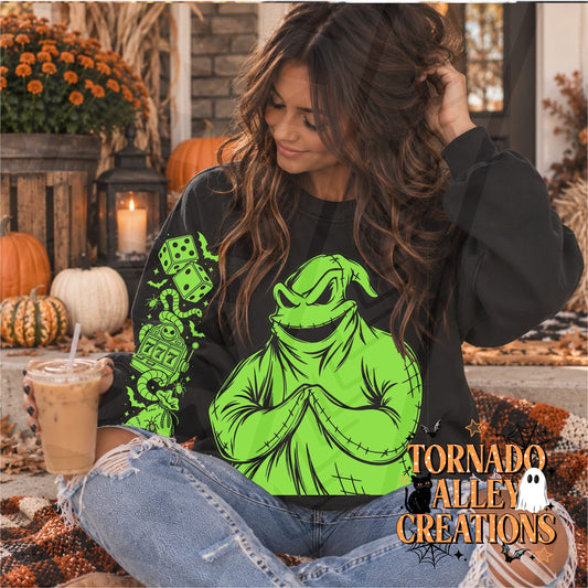 Spooky Neon Man Crewneck