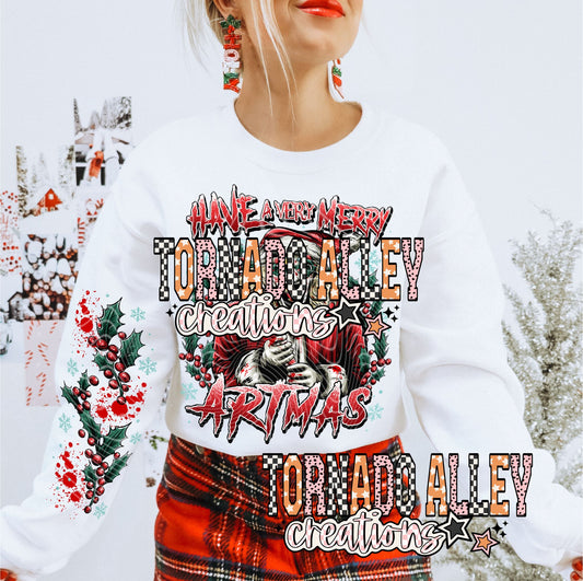 Spooky Clown Christmas Crewneck