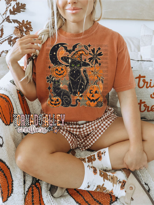 Spooky Black Cat Tee