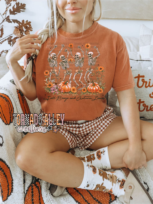 Fall Breeze Autumn Leaves Tee
