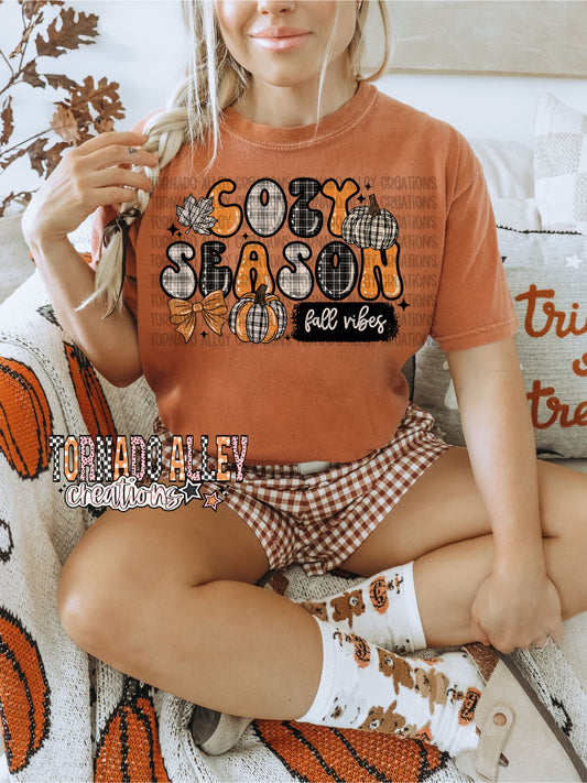 Cozy Season Fall Vibes Tee