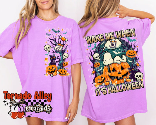Wake Me Up When It's Halloween Tee